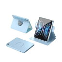 360度回転 iPad 第5世代 6世代 9.7インチケース 縦置き 横置き iPad5 iPad6ケース 手帳型 2点セット 磁気吸着式 分離式 薄型 透明ハードケース 衝撃吸収 タブレットケース 留め具付き 取り外し可能 PUレザー,ブルー