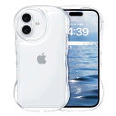 いphone 16 ケース クリア ウェーブ iPhone16 ソフト TPU 透明 ケース うねうね 人気 バンパー 耐衝撃 超軽量 薄型 ストラップホール付...
