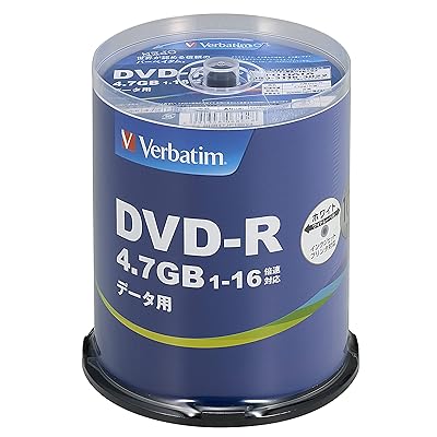 Verbatim バーベイタム 1回記録用 DVD-R 4.7GB 100枚 ホワイトプリンタブル 1-16倍速 片面1層 DHR47JP100V4