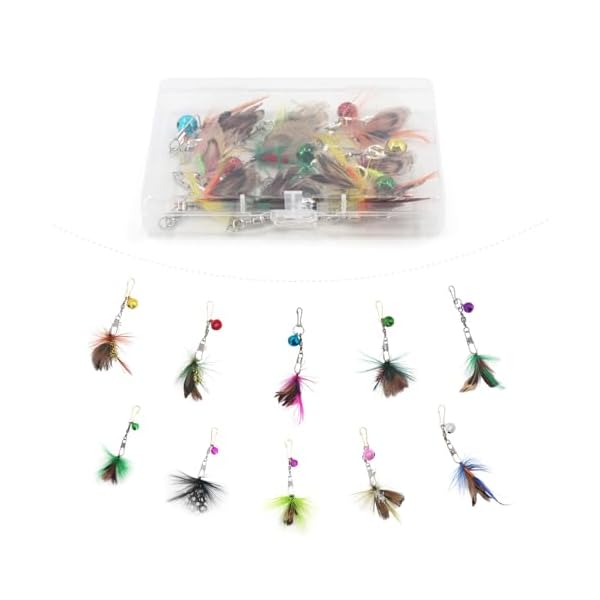 猫 おもちゃ ねこ じゃらし 交換用10個小飛虫 収納ボックス付き