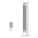 扇風機 タワーファン 家庭用 屋内用 90°振動ファン 4 モード 5 スピード 12 時間タイマー 省スペース タッチコントロール付き LED ディスプレイ
