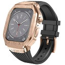 for Apple Watch バンドとケースと背面ケースの3in1一体型デザイン 45mm/44mm apple watch 一体型バンド Apple Wat...