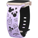 コンパチブル Apple Watchバンド/アップルウォッチバンド, あっぷるうぉっちバイカラーキャラクター交換ベルト,おしゃれ 可愛いレデース女性柔らかいスポ...