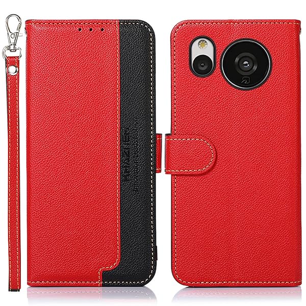 AQUOS sense8 ケース 手帳型 アクオス センス8 手帳 ケース SH-54D SHG11 耐衝撃 ストラップ付き [RFIDブロッキング] カード収納 横置きスタンド機能 高級PUレザー マグネット開閉式 便利 人気 おしゃれ カードポケ