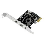 ChenYang CY 20ピン 5Gbps USB 3.1 Type-E フロントパネルソケット & USB 2.0 - PCI-E 1X Express Card VL805アダプター マザーボード用