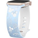 コンパチブル Apple Watchバンド/アップルウォッチバンド, あっぷるうぉっちバイカラーキャラクター交換ベルト,おしゃれ 可愛いレデース女性柔らかいスポ...