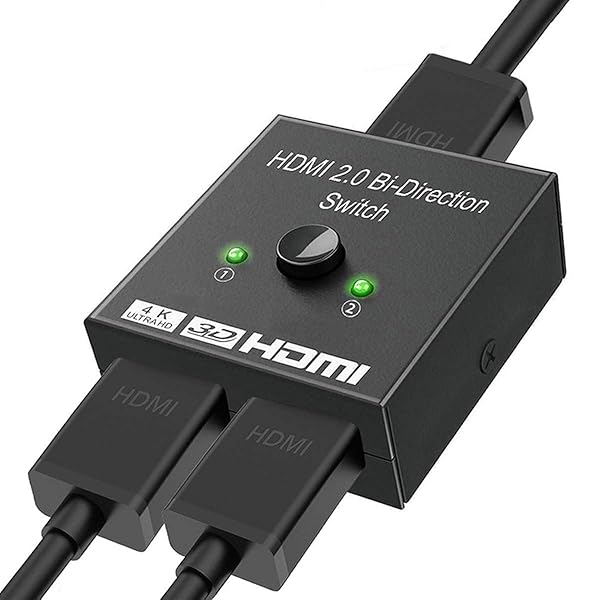 HDMI切替器 4K/60HZ/1080p hdmiセレクター 双方向 HDMI分配器 1入力2出力 2入力1出力 手動 切り替え 3D視覚効果 電源不要 (hdmi)