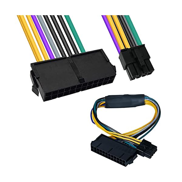 24 ピンから8Pin電源変換ケーブルDELL用、Optiplex マザーボード 3020 7020 9020 Q75 Q65用、ATX PSU 電源アダプター ケーブル、30cm 18AWG