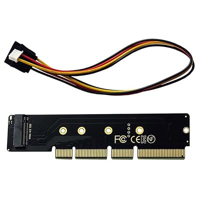 Cablecc NGFF M.2 M-key NVME AHCI SSD から PCI-E 3.0 16X 8X 4X 電源アダプター ロープロファイル 高さ 3cm 110mm 80mm SSD 1U サーバー用