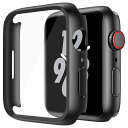 2個入り For Apple Watch 用 ケース Series 10 46mm アップルウォッチ用 ケース 一体型 新デザイン 超薄型 PC+ガラス素材 対応 Apple Watch カバー 全面保護 高透過率 装着簡単 傷防止 高耐久 耐衝撃(