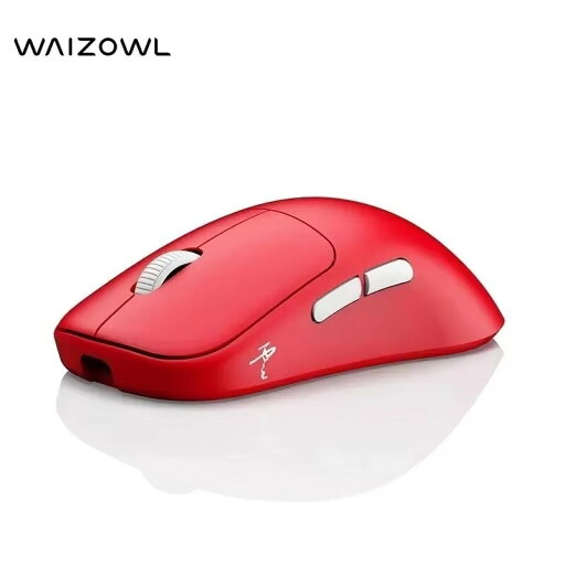 Waizowl-ogmデュアルモードワイヤレスゲーミングクラウドマウス,e-sportsアクセサリ,赤と白,コンピューターギフト,2.4g,paw3395 Waizowl-ogmデュアルモードワイヤレスゲーミングクラウドマウス,e-sportsアクセサリ,赤と白,コンピューターギフト,2.4g,paw3395