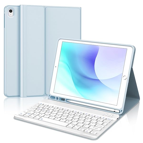 iPad 9世代 ケース キーボード 第8世代 第7世代 対応 ペン収納 軽量 薄型 ipad air3 /iPad Pro 10.5 キーボード付きケース 10.2/10.5インチ対応 脱着式 ワイヤレス Bluetooth キーボードカバー 多角
