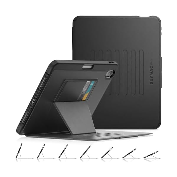 2025年/2024年 11インチiPad Air(M3/M2)耐衝撃ケース 多角度横置き調節 オートスリープ ペン収納 カー..
