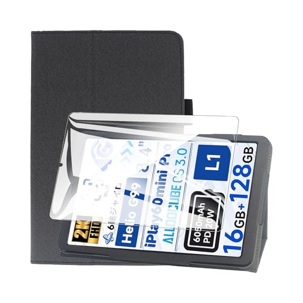 For Alldocube iPlay60 Mini Pro/Turbo ケース フィルム セット Alldocube iPlay60 Mini Turbo/Pro タブレット 8.4インチ 用 保護ケース ガラスフィルム 軽量 保護カバー 角度調整