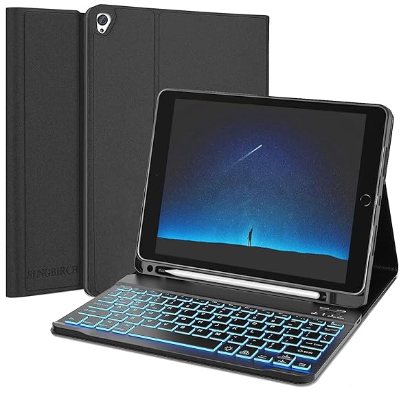 2024年最新型 iPad 第9世代 キーボード ケース 10.2インチ 第8/7世代 カバー 耐衝撃 [2021/2020/2019] ワイヤレス bluetooth iPad Air3/Pro 10.5 キーボード付きケース 脱着式 多角度調整