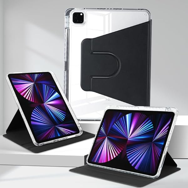 iPad Air 11インチ (M2) ケース (2024) iPad Air 第5世代 / 第4世代 ケース iPad Air6 / Air5 / Air4 (2024/2022/2020) ケース ipad ケース 11インチ 透明 縦置き 横置