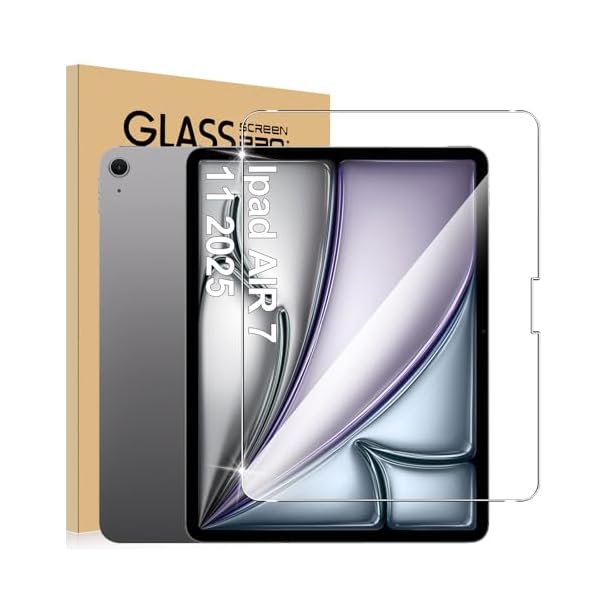 iPad Air 11インチ フィルム M3/M2 第7世代/第6世代 2025/2024モデル iPad Air 11インチ ガラスフィルム 保護フィルム 指紋防止 9H硬度 衝撃保護 透明感良し 気泡ゼロ 飛散防止