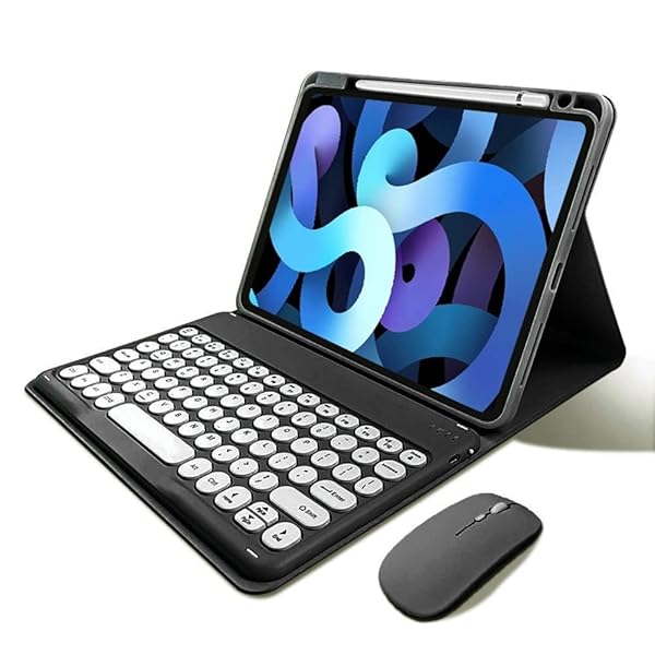 マウス付き iPad mini A17 Pro キーボードケース iPad Mini 6 キーボード Apple Pencil 充電側収納 丸いキー 可愛い マグネット式 iPad mini6 iPad mini7 ケース ワイヤレス カラーキーボー