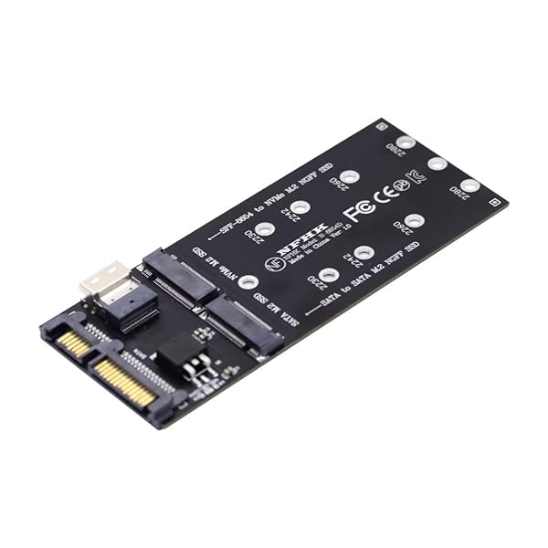 M.2 NVME PCIE SSD to SFF-8654 & NGFF SATA SSD to SATA 2 in 1 コンボアダプター メインボード用 (NVEM SSDからSATAには動作しません)