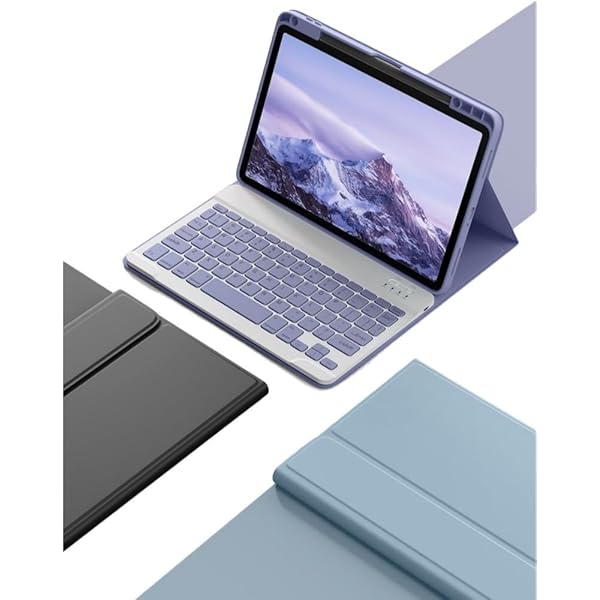 Xiaomi Pad 6S Pro 12.4インチ キーボードケース 可愛い カラーキーボード シャオミ xiaomi 6s pro 12.4 キーボード ケース 配色 分離式 ペン収納可能,ブラック