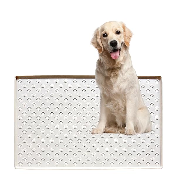 犬 トイレトレー シリコン ワイド トイレトレー ワイド 【可愛い肉球柄 &】エッジ加工で漏れ安心 トイ..