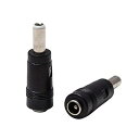 DC変換プラグ 2個 外径5.5mm 内径2.1mm メス-外径5.5mm 内径2.5mm オス wuernine 電源流用(2)