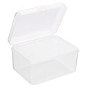 PATIKIL 収納ケース 85x65x45 mm 6個 クリア貯蔵容器 ヒンジ付きのふた プラスチック 長方形ボックス ビーズ アート 工芸用