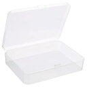 PATIKIL 収納ケース 115x85x28 mm 8個 クリア貯蔵容器 ヒンジ付きのふた プラスチック 長方形ボックス ビーズ アート 工芸用