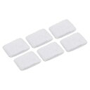 PATIKIL スポーツリストバンド 8x5cm 6本 綿テリークロス 吸収性の汗止めバンド テニス 野球 エクササイズ アスレチックランニング用 ホワイト