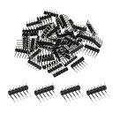 PATIKIL ライトアングルピンヘッダー DIP 1列 6ピン 2.54mmピッチ 金メッキ PCB 50個