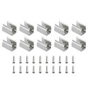 PATIKIL LEDストリップランプクリップ 40個 取付金具固定クリップ ステンレス鋼 クランプホルダー ネジ付き 4.8 mm-6 mmネオンRGBライト...
