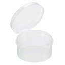PATIKIL 収納ケース 55x28 mm 12個 クリア貯蔵容器 ヒンジ付きのふた プラスチック ラウンドボックス ビーズ アート 工芸用