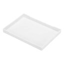 PATIKIL 30x22cm ファストフードトレイ プラスチック 多目的 長方形 サービング トレイ レストラン ホーム キッチン用 ホワイト