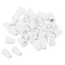 PATIKIL ベルエンドストッパー 100個入り コードロープロック 巾着袋用 プラスチック素材 ホワイト
