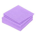 PATIKIL ソフトフェルトシート 自己粘着性 ファブリッククラフトシート パープル 10cm x 10cm DIY ホビー 装飾用 21個入り