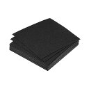 PATIKIL 柔らかいフェルトシート ファブリッククラフトシート DIY趣味の装飾用 ブラック 15 cm x 15 cm 18個