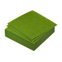 PATIKIL 柔らかいフェルトシート ファブリッククラフトシート DIY趣味の装飾用 ダーク緑 15 cm x 15 cm 36個