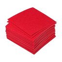 PATIKIL 柔らかいフェルトシート ファブリッククラフトシート DIY趣味の装飾用 レッド 10 cm x 10 cm 42個