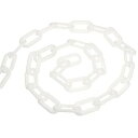 PATIKIL 8 mm直径 1.5 M長さ プラスチックチェーンバリア セーフティリンクチェーンスタンション 私道 エレベーター 駐車場 混雑制御用 ホワイト
