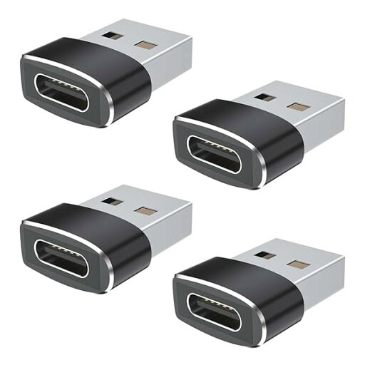 USB 変換アダプタ Type C(メス) to USB(オス) 4個セット 超小型 充電対応 データ転送可能 USB C to USB A 変換アダプタ USB CメスからUSBオス変換アダプター スマホ/パソコン/充電器等対応 USB 変換アダプタ Type C(メス) to USB(オス) 4個セット 超小型 充電対応 データ転送可能 USB C to USB A 変換アダプタ USB CメスからUSBオス変換アダプター スマホ/パソコン/充電器等対応