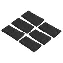 PATIKIL スポーツリストバンド 8x15cm 6本 綿テリークロス 吸収性の汗止めバンド テニス 野球 エクササイズ アスレチックランニング用 ブラック