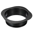 PATIKIL 200 mm ダクト接続フランジ 乾燥機通気壁プレート 正方形-ラウンド直線ダクトプレート 暖房 冷房 換気扇用 ブラック