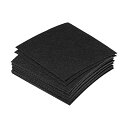 PATIKIL 柔らかいフェルトシート ファブリッククラフトシート DIY趣味の装飾用 ブラック 10 cm x 10 cm 21個