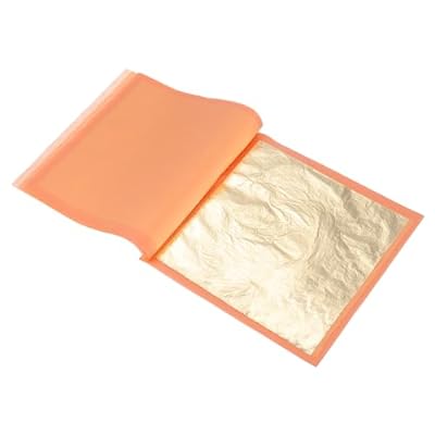 PATIKIL 金フレーク 25シート金樹脂箔メタリックネイルフレーク模造金箔 クラフトペインティングジュエ..