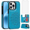iPhone16pro 用ケース, iPhone 16 Pro スマホケース 携帯ケース Case PUレザー 財布型カードホルター付き収納 スタンド機能 耐衝...