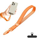 スマホストラップ 手首本革製 1本+ストラップホルダーステンレス製 1枚 ハンドストラップ 携帯ストラップ 360°回転 長さ調節可能 iphone ストラップ...