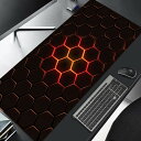 大型滑り止めゲーミングマウスパッド、赤と青のグラデーションデザイン、ゴム縫いエッジ、ゲーマー用デスクマット、オフィスワーク、90x40(2)