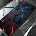 大型滑り止めゲーミングマウスパッド、赤と青のグラデーションデザイン、ゴム縫いエッジ、ゲーマー用デスクマット、オフィスワーク、90x40(2)