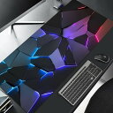大型滑り止めゲーミングマウスパッド、赤と青のグラデーションデザイン、ゴム縫いエッジ、ゲーマー用デスクマット、オフィスワーク、90x40(2)