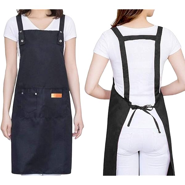 Hスタイル 調節可能なエプロン ポケット2つ付き 防水エプロン メンズ レディース シェフ ウ
